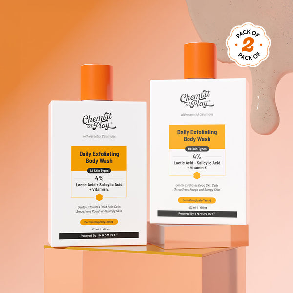 Exfoliating Body Wash with 1% Salicylic Acid & 2% Lactic Acid - 473 ml | Pack of 2