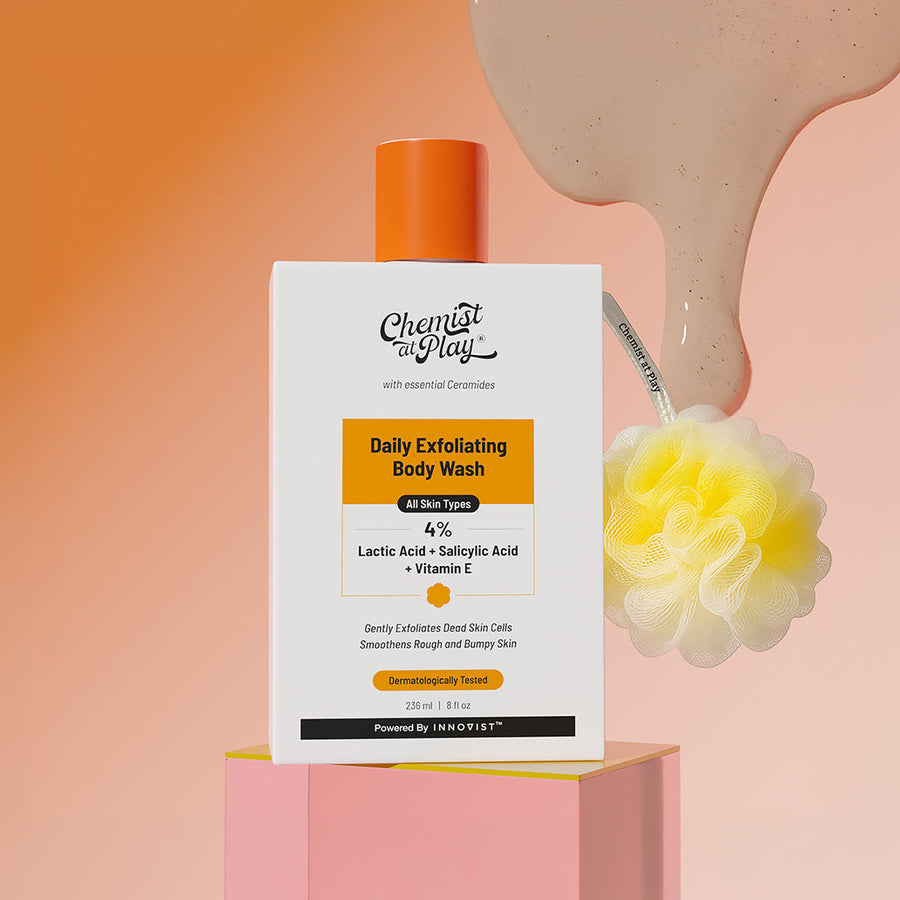 Exfoliating Body Wash with 1% Salicylic Acid & 2% Lactic Acid with Loofah - 236 ml