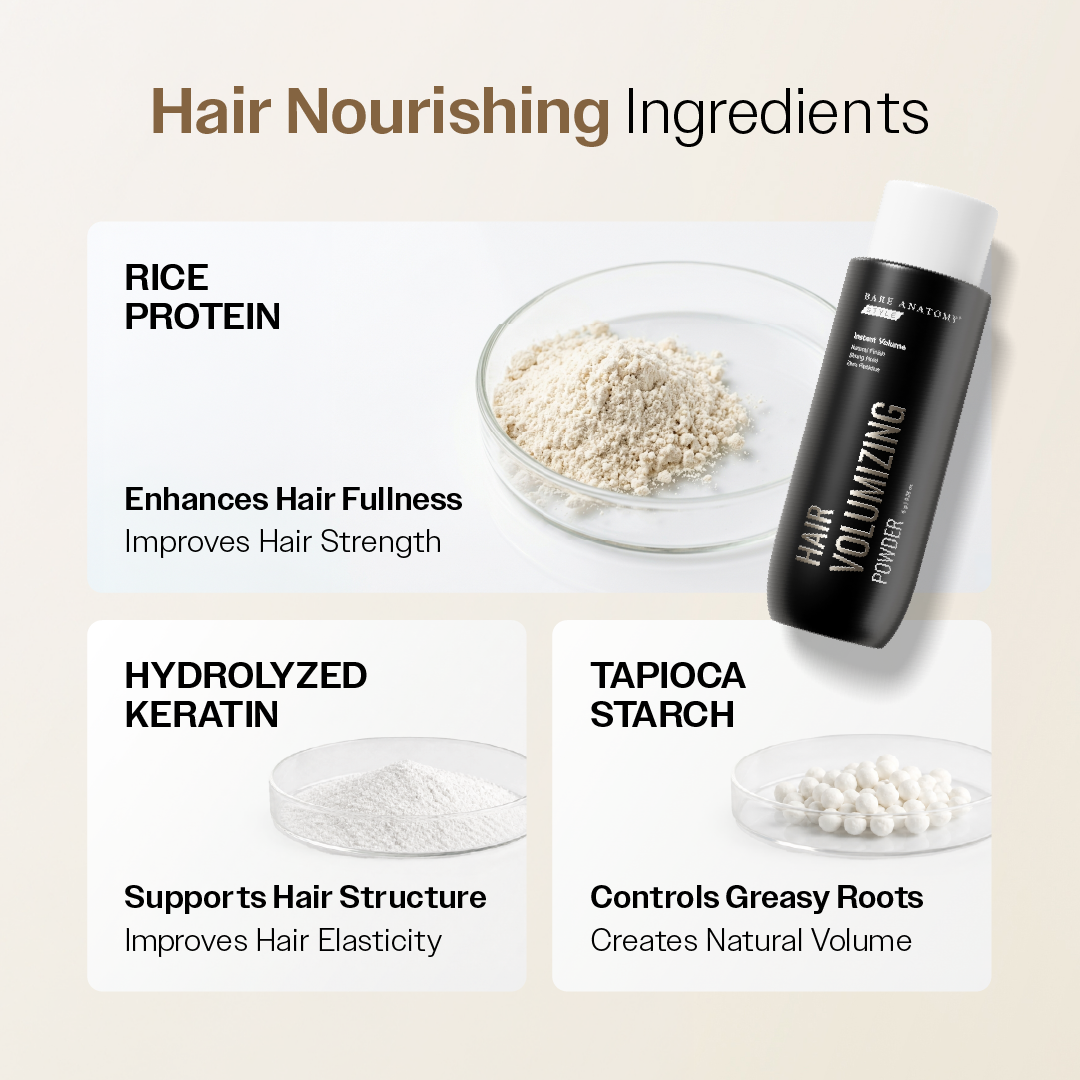 Hair Volumizing Powder With Rice Protein & Hydrolyzed Keratin- 8gm