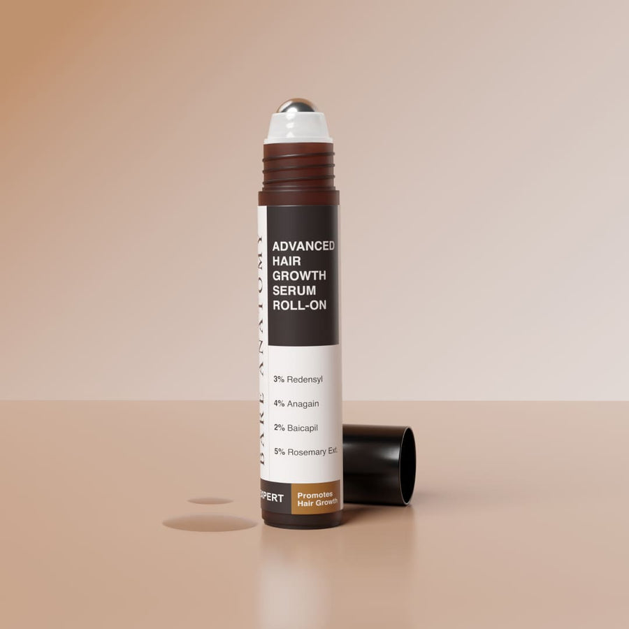 Advanced Hair Growth Serum Roll-On With 5% Rosemary, 4% Anagain, & 3% Redensyl - 25 ml