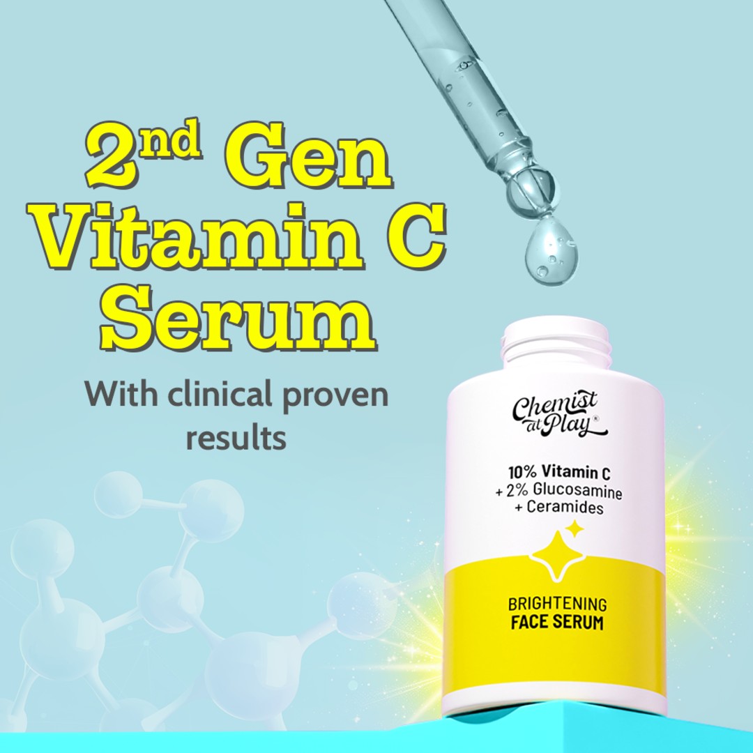 10% Vitamin C Serum with 2% Glucosamine for Glowing Skin - 10 ml | Pack of 2