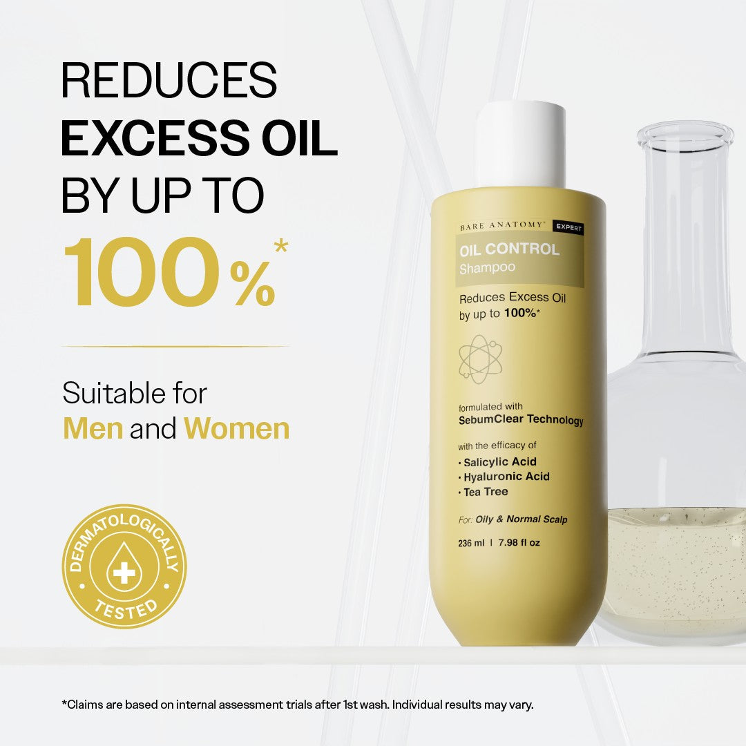 Oil Control Shampoo With Salicylic Acid, Hyaluronic Acid & Tea Tree - 236 ml