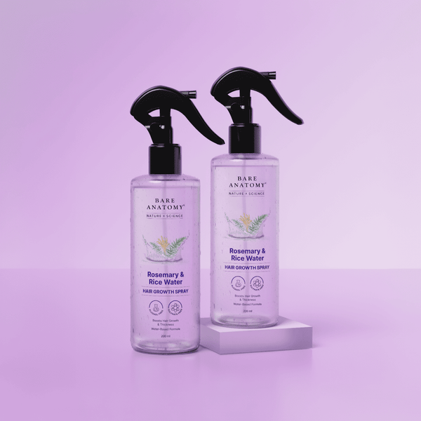 Rosemary & Rice Water Hair Growth Spray For Hair Growth and Thickness - 200 ml | Pack of 2