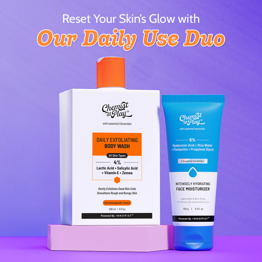The Skin Reset Duo | Intensely Hydrating Gel Moisturizer - 100 ml & Exfoliating Body Wash - 236 ml