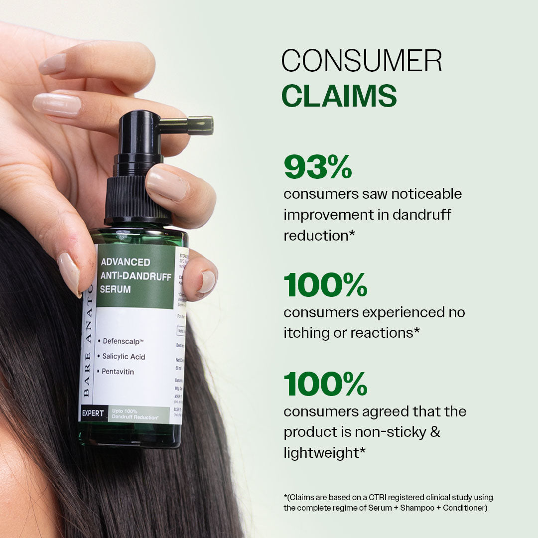 Advanced Anti-Dandruff Serum  With Defenscalp™, Salicylic Acid & Pentavitin - 50 ml | Pack of 2