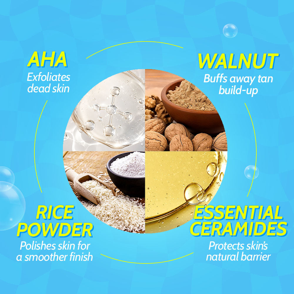 Daily Exfoliating Bathing Bar with 1.5% AHAs, Walnut & Rice - 100 gm | Pack of 2