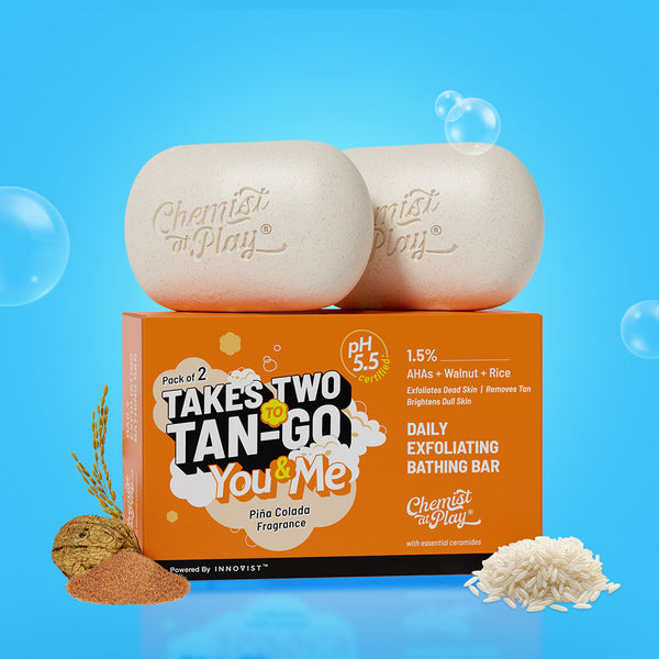Daily Exfoliating Bathing Bar with 1.5% AHAs, Walnut & Rice - 100 gm | Pack of 2