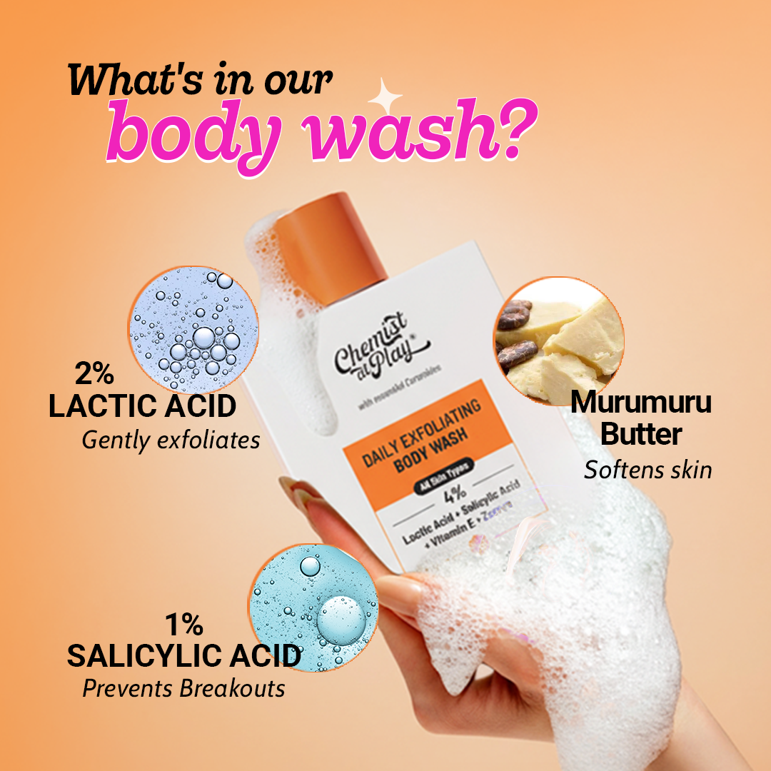 Daily Exfoliating Bestsellers | Exfoliating Face Scrub - 100ml | Body Wash - 236ml | Face Wash - 100ml