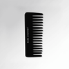 Handcrafted Wide Tooth Hair Comb For Detangling and Reduced Breakage - Black