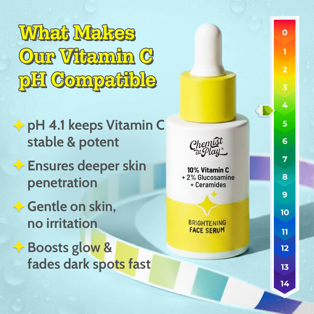 10% Vitamin C Serum with 2% Glucosamine for Glowing Skin - 30 ml | Pack of 2