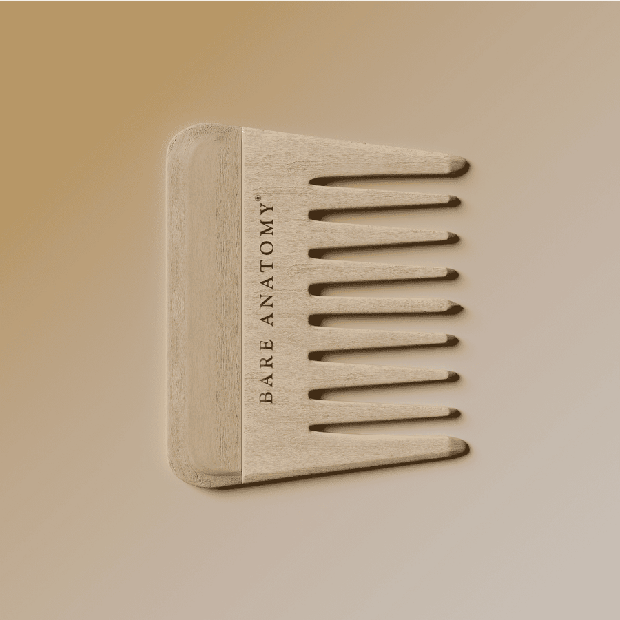 Handcrafted Wide Tooth Wooden Hair Comb For Detangling and Reduced Breakage